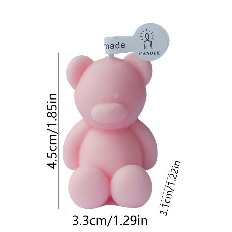 Cute Mini Bear Aromatherapy Candle Cup Creative Home Decoration Birthday Gift Candle Companion Gift