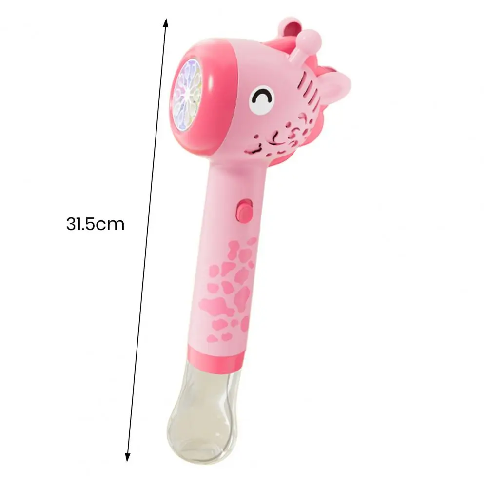 

Electric Bubble Machine Kids Handheld Electric Giraffe Bubble Maker Wand with Light Automatic Bubble Blower Machine Toy for Boys