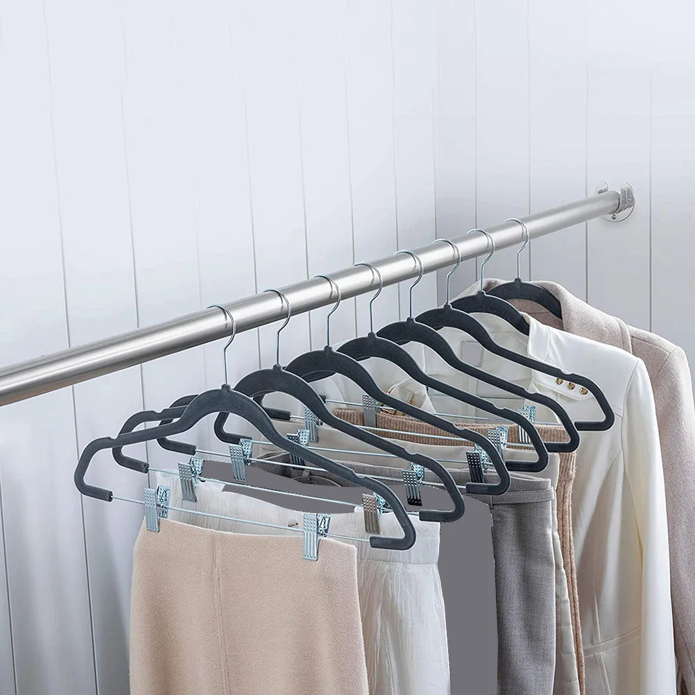 

Clip Hangers Pants Skirt Stand Home Accessories Adjustable for Clothes with Clips