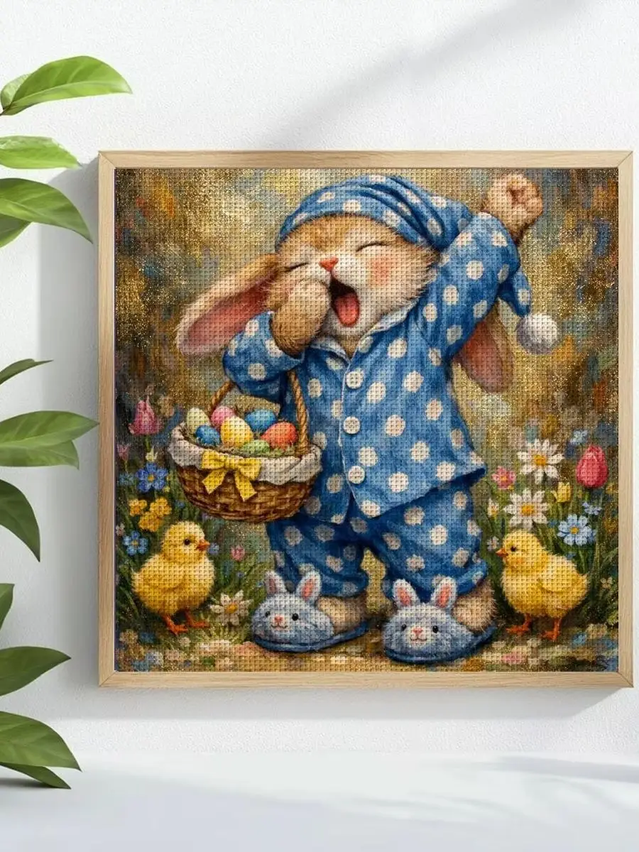 1 Stück 30x30 cm/11,8 Zoll Herbsttag Gestempeltes Kreuzstich-Set DIY-Kit 11/14/16CT DIY-Stickset DIY-Kreuzstich-Set – Detail 1