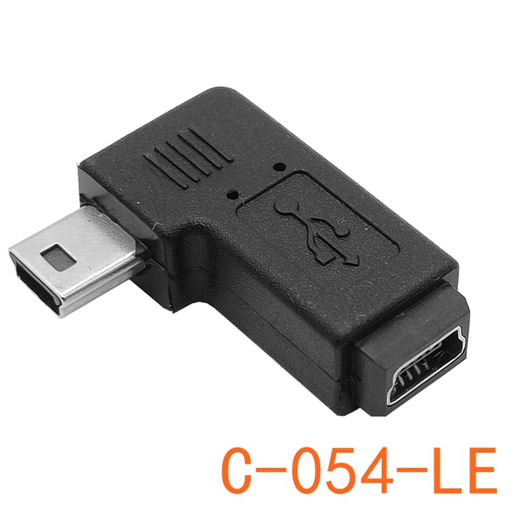 Mini USB to Mini USB plug 90 degree left and right angles Mini USB 5-pin female to Mini USB male data synchronization adapter pl