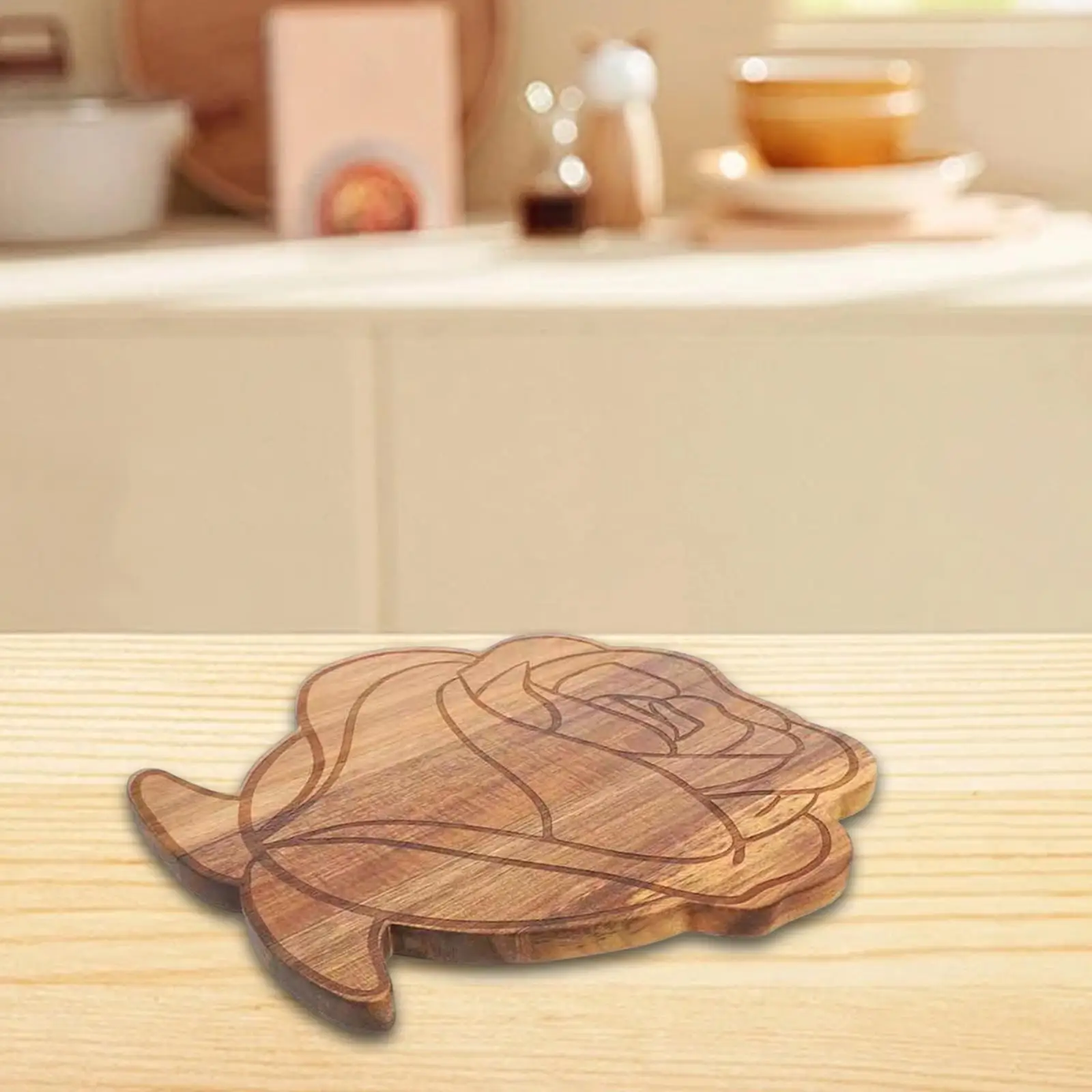 

Деревянная разделочная доска в форме цветка, сырная доска, кухонный инструмент для выпечки, доска для нарезки овощей в стиле фермерского дома