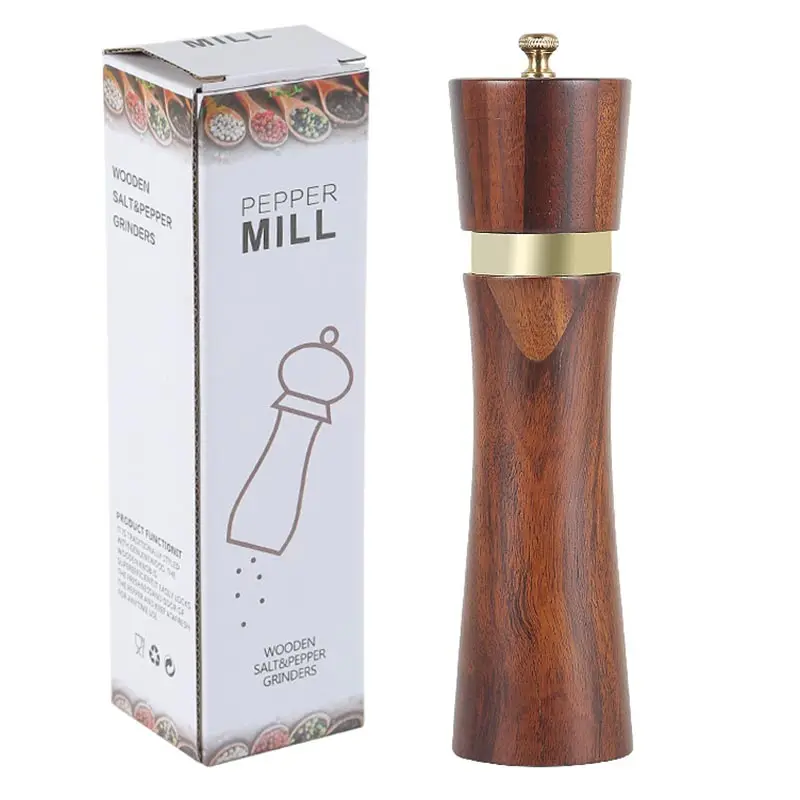 Wooden Manual Pepper Grinder Salt and Pepper Grinder Mills Sets Kitchen Cooking Salt Shakers Mill Ceramic Core Grinding Tools