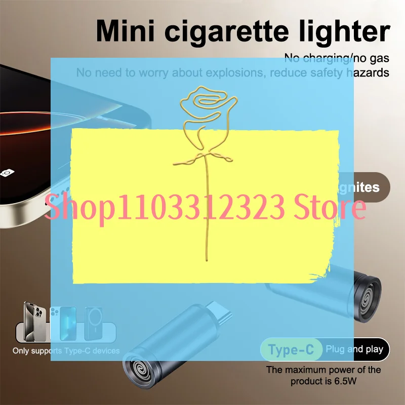 Компактная и портативная зажигалка типа C, без батареи, беспламенная, продувочно-исследовательская, с автоматическим отключением, идеально подходит для путешествий на открытом воздухе и воздухе