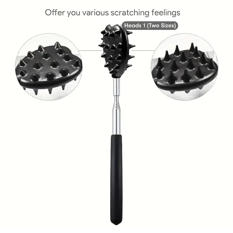 Cactus Scratcher Back Scratcher On A Big Stick, Retractable Backscratchers One-hand Itch Stick For Men& Women