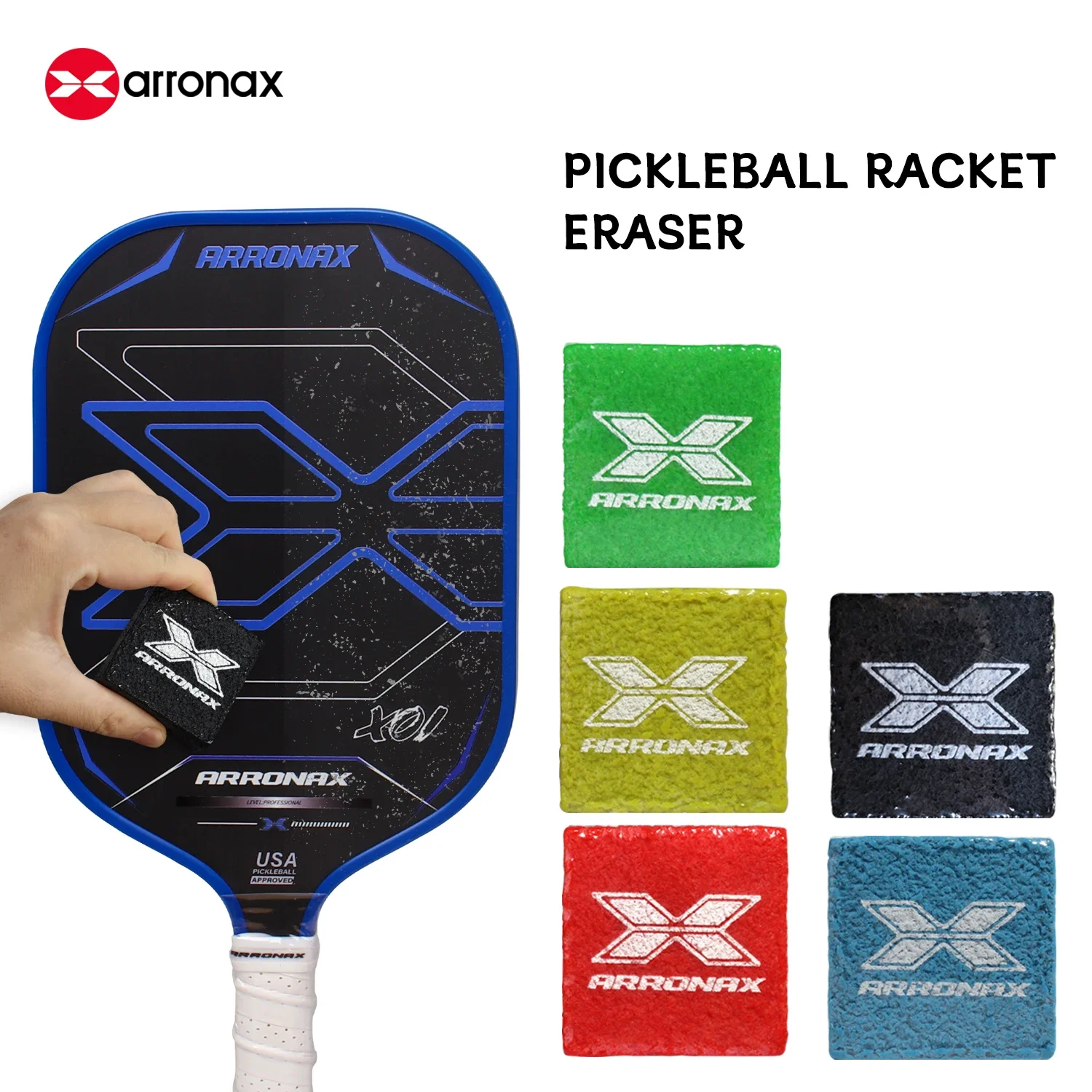 

ARRONAX-Pickleball Paddle Eraser Cleaner, ластик для ракетки из углеродного волокна, средство для удаления пыли, резиновая планка, аксессуары для ракеток