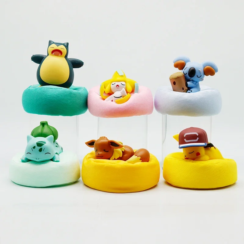 Anime Pokémon Blind Box Modellfigur 1-12 Stück Pikachu Schlaf-Serie Innenraumfigur Schlafende Position Spielzeug Geschenk für Freunde – Detail 3