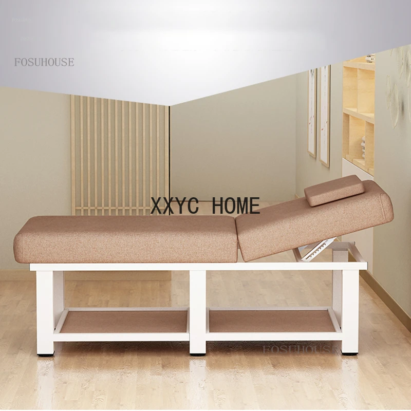 

High-end Massage Tables Beauty Salon Special Beds Physiotherapy Home with Hole Folding Embroidery Spa