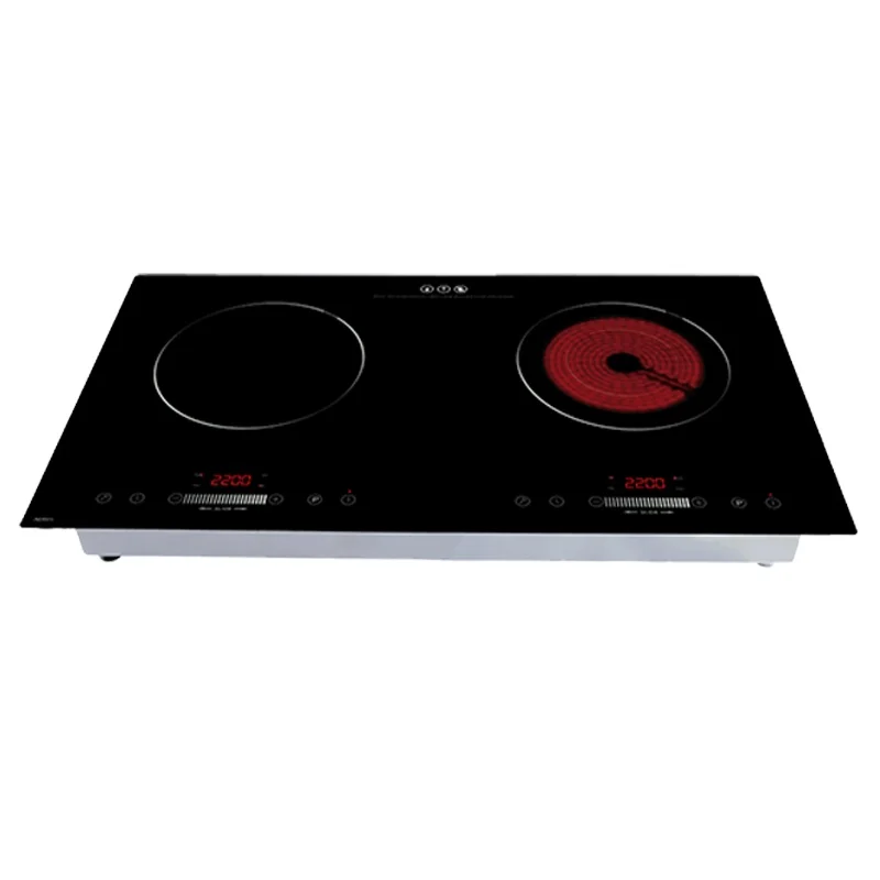 Jiaye Built In Induction Hob JY-ICD2006 Dual-Cooker Microlite Panel Induction Electric Cooker with Infrared Stove 3800W Hotplate