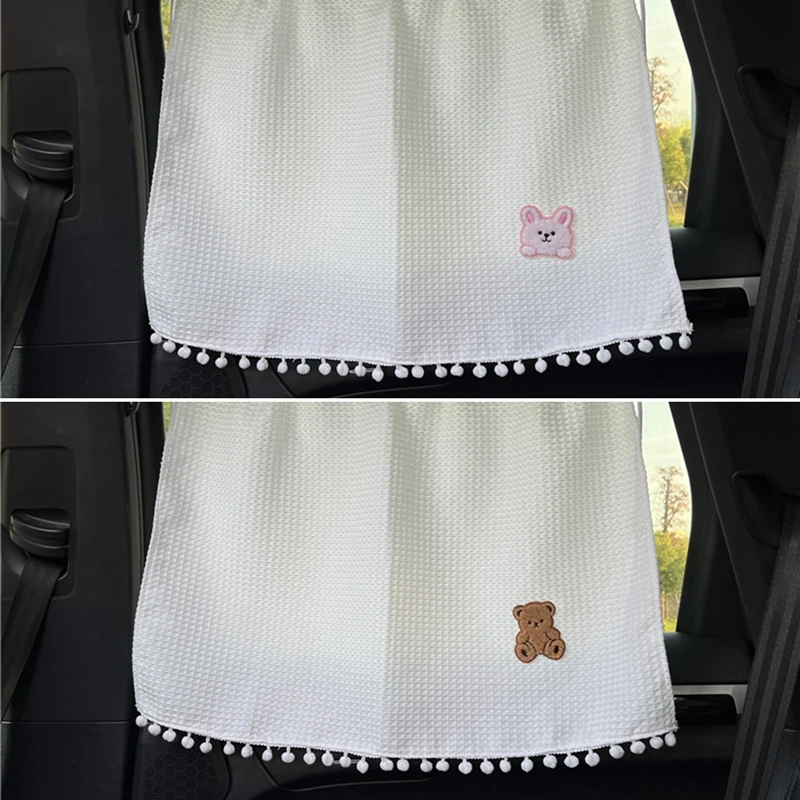 Universal Suction Cup Curtain Flower Car Window Sunshade Cover Cartoon Side Window Sunshade Uv Protection For Kid Baby Children - view 5