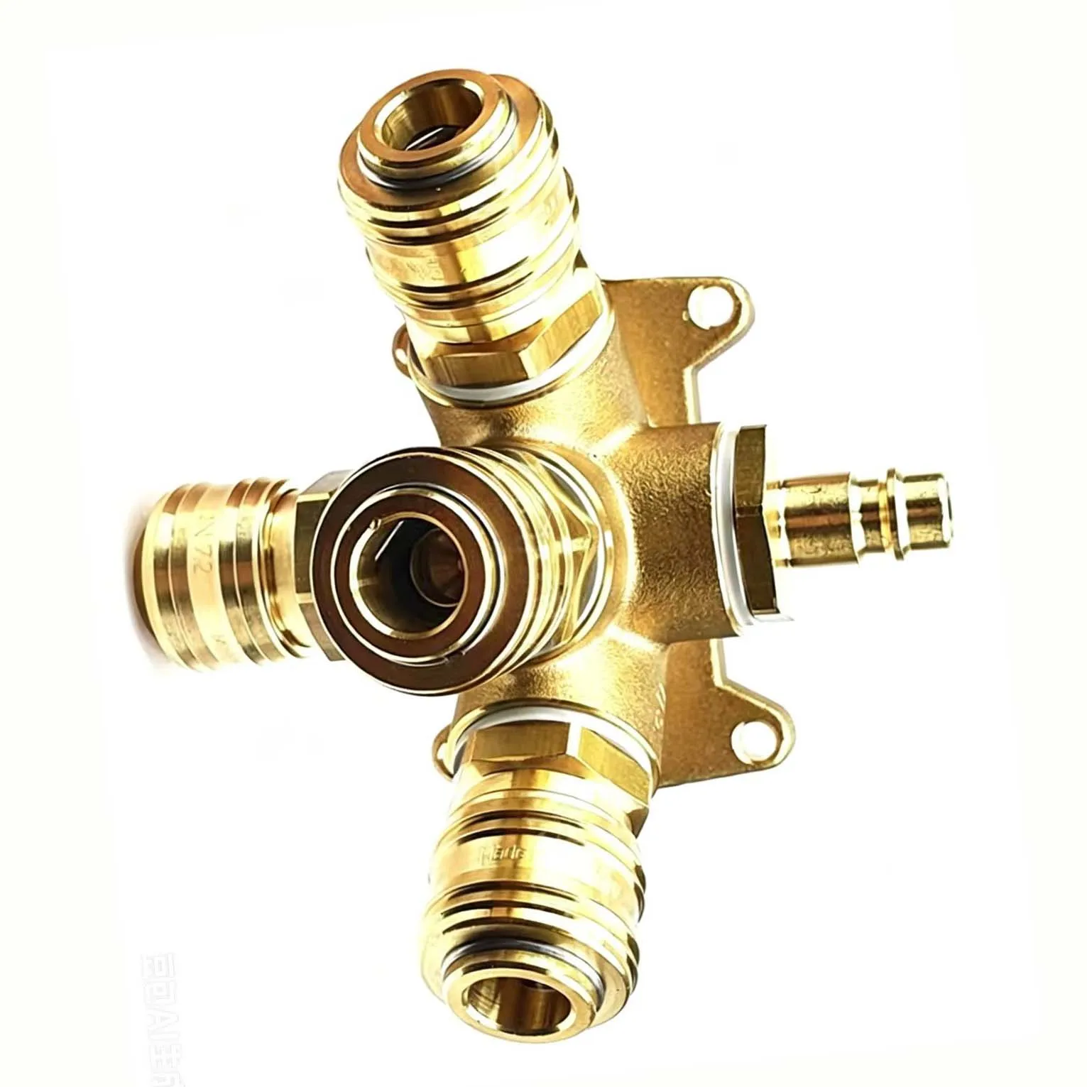 Wall Mount G1/2 Five Port Air Hose Connector for Reliable Air Flow Routing in Production and Maintenance Areas
