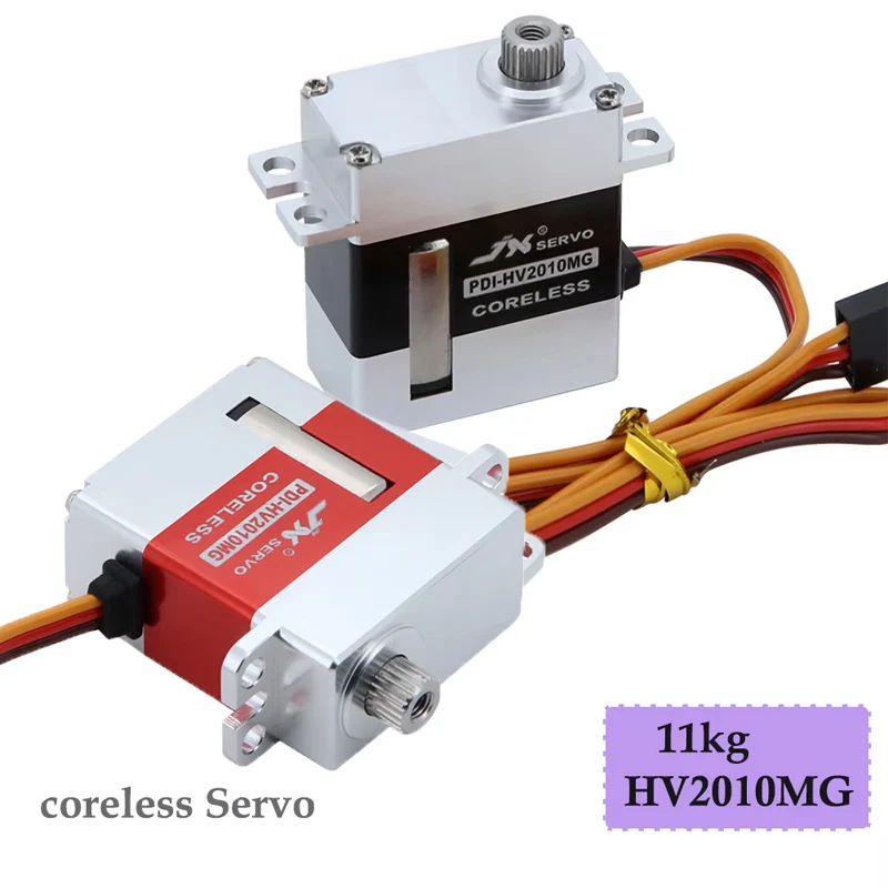 Servomotor Micro Digital sin núcleo HV2010MG, 11KG, Mini Servos de engranaje de Metal, piezas de juguetes DIY para modelo de coche Robot