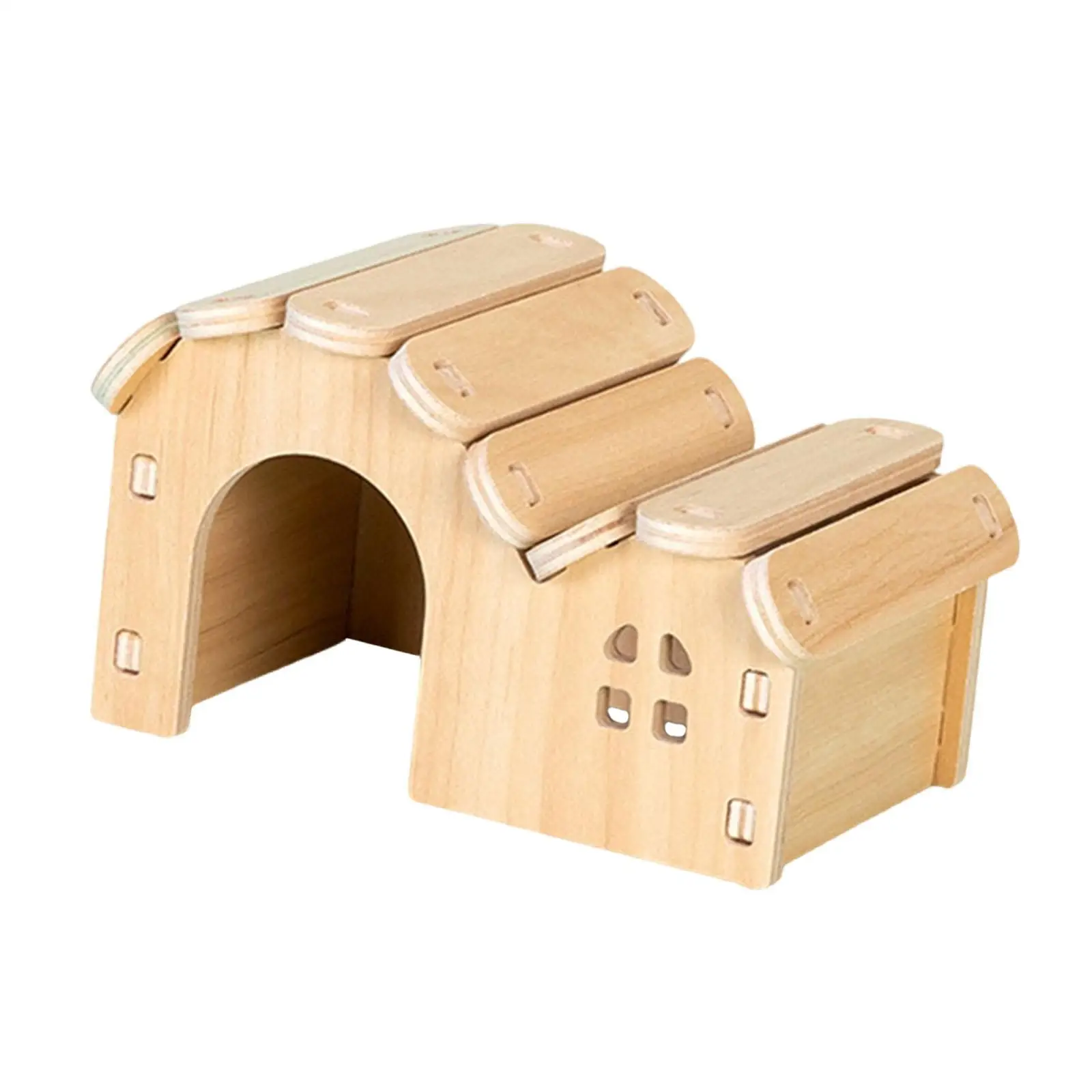 Hamster Wooden House Hideaway Animal Cabinet for Gerbils Mouse Small Rodents - view 3