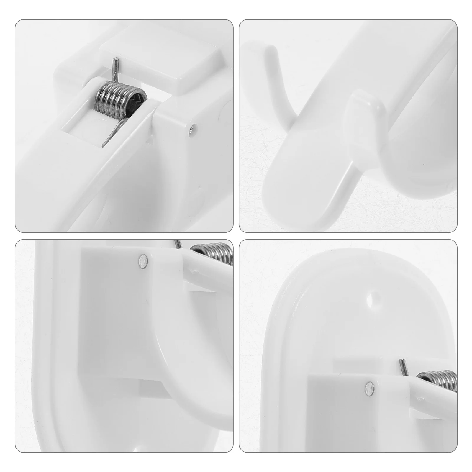 

1Set Nail Free Curtain Rod Holders Sturdy No Drilling ABS Metal Brackets for Bathroom Bedroom Kitchen Wall Mount Curtain Rod