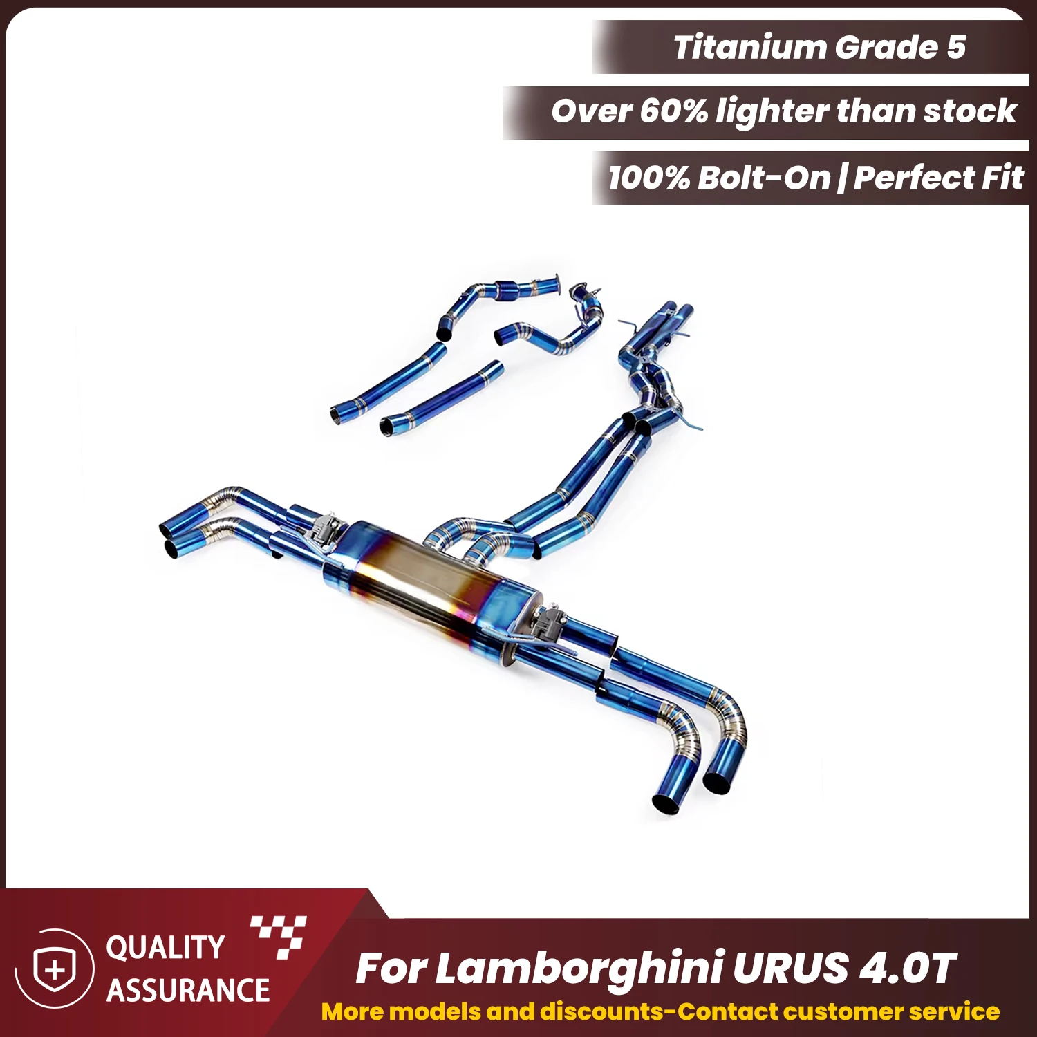 

ECCF TItanium Catback Exhaust With TItanium Front Pipe For Lamborghini URUS 4.0T High performance supercar exhaust accessories