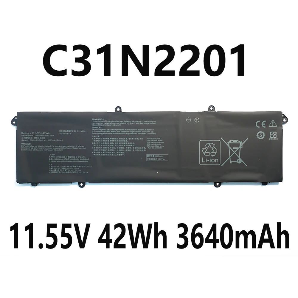 

C31N2201 11.55V 42Wh 3640mAh OEM Laptop Battery For Asus VivoBook 15 F1504ZA X1504ZA OLED K3504VA 16 M1605YA MT7902 ADOL14V