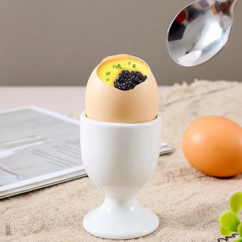 Creativity Egg Holder White Egg Cup Holder Hard Soft Boiled Eggs Breakfast Egg Holder Banquet Eggs Supplies Kitchen Accessories