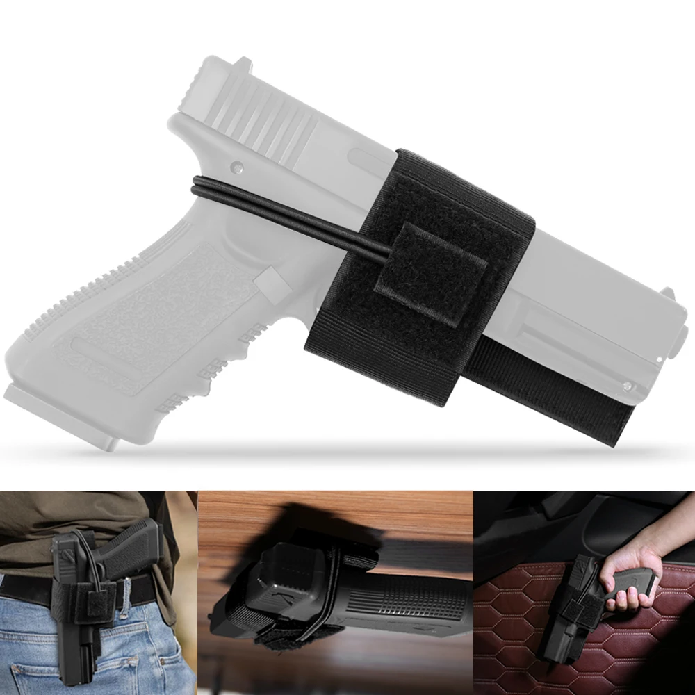 Universal Tactical Gun Holster Concealed Carry Pistol Holster Belt Handgun Pouch Airsoft Gun Bag for Car Home Gun Storage