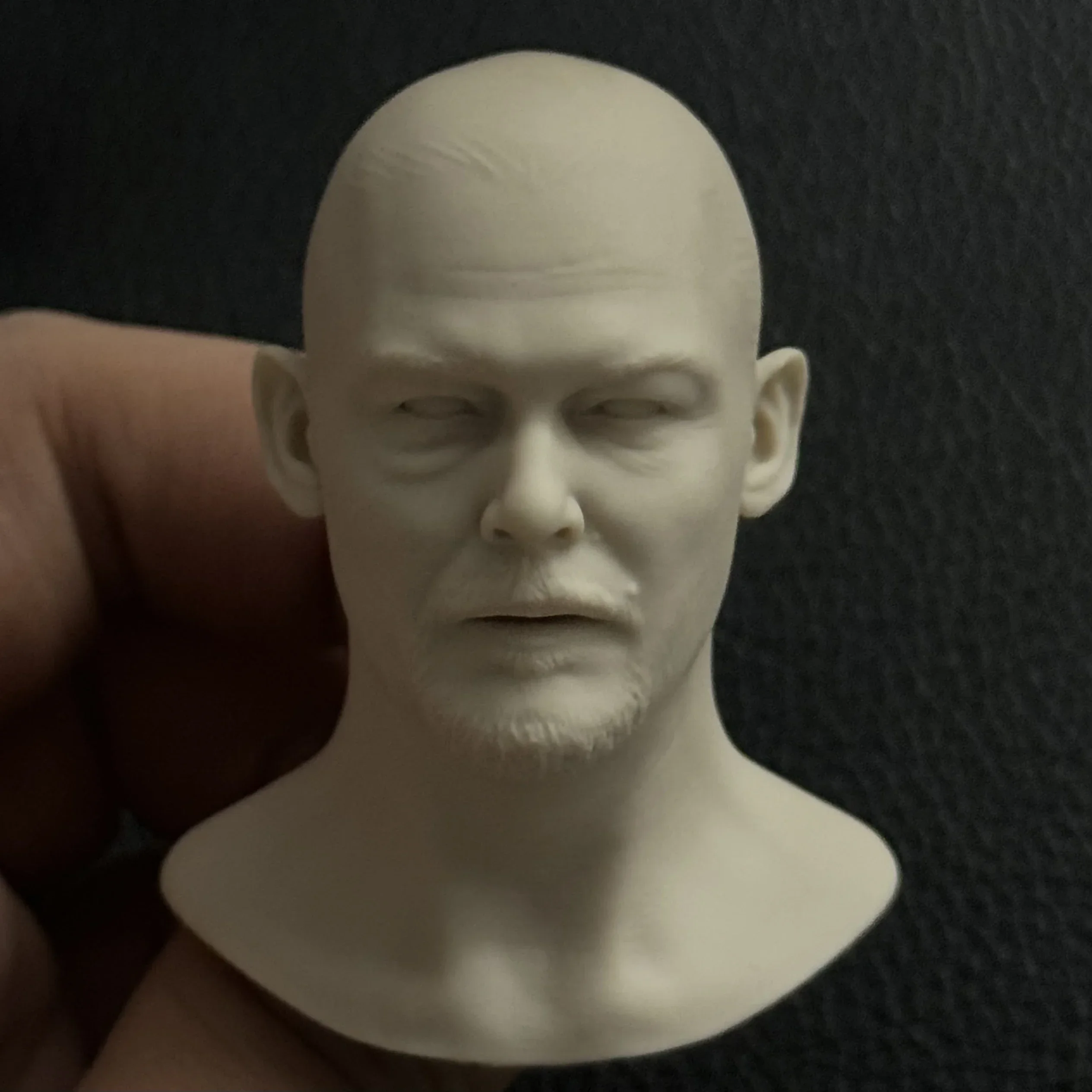 

1/6 Die-Cast Resin Human Head Statue Fine Unpainted Free Shipping