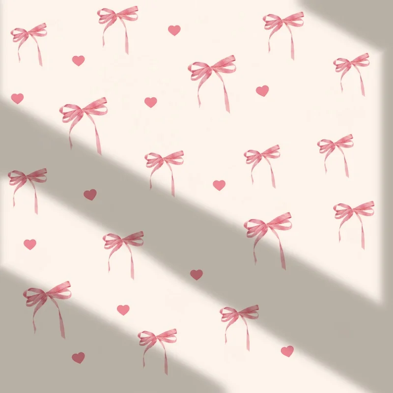 Pink Bow Love Home Decor Stickers Closet Stickers Girl Heart Bedroom Wall Stickers