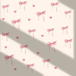 Pink Bow Love Home Decor Stickers Closet Stickers Girl Heart Bedroom Wall Stickers