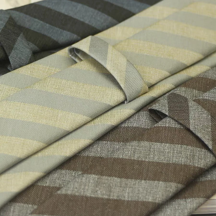 Luxury Soft Neckties Casual Cotton Striped Grey Neck Ties For Men Women British Style Gentleman Tuxedo Shirt Accessories Cravat