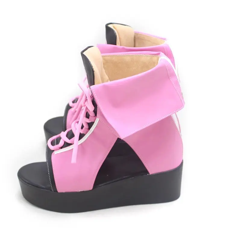 Pjsk vívido bad squad azusawa kohane cosplay sapatos femininos botas do plutônio para festa de carnaval de halloween natal personalizar