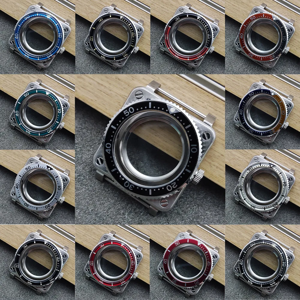 

Аксессуары для часов, 42 мм SKX007, квадратный корпус, сапфировый японский автоматический механизм, нержавеющая сталь 316, корпус часов NH35/36/4R/7S