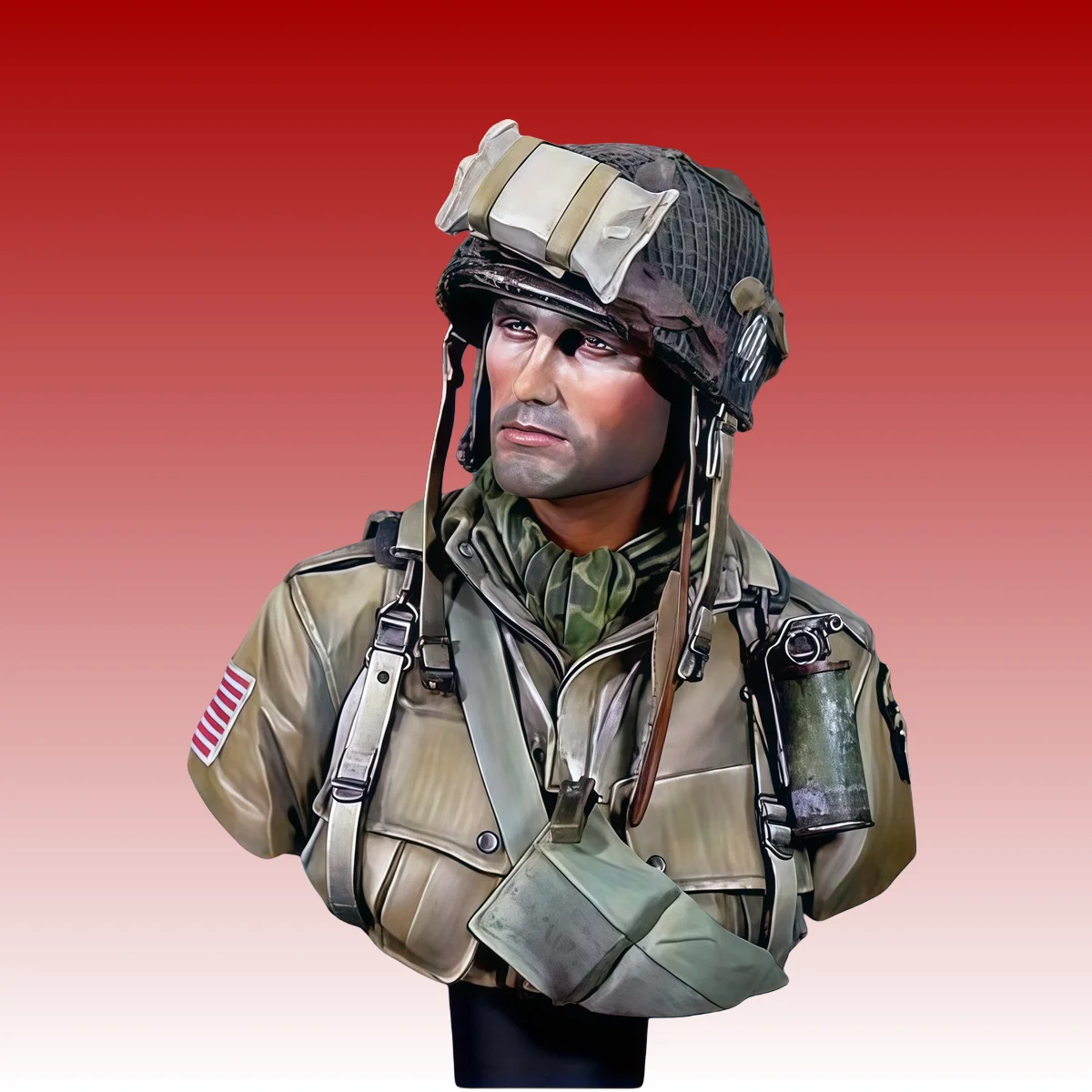 

Комплект неокрашенной модели из смолы 1/10, военная тема, бюст США 101-я воздушно-десантная дивизия в разобранном виде и неокрашенная GK