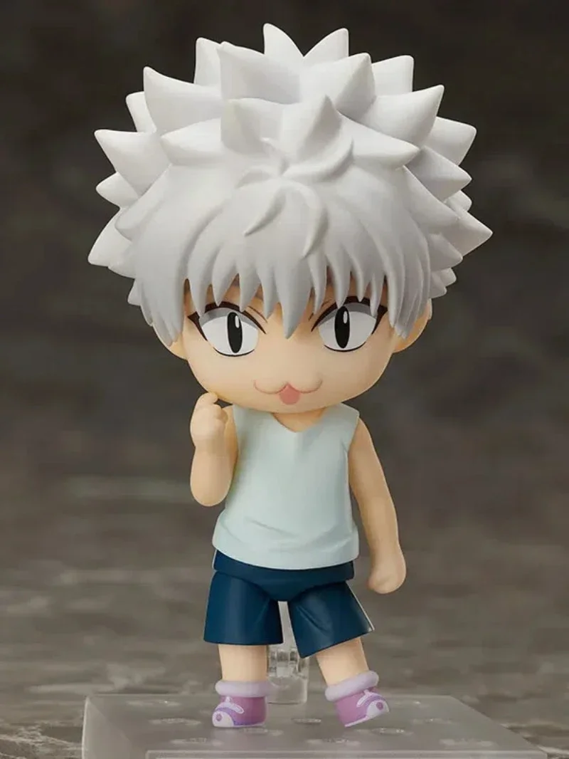 New 10CM Anime HUNTER HUNTER Killua Zoldyck Q Version kawaii Joint replaceable Action Figures PVC Model Desk Decor Toy Gifts