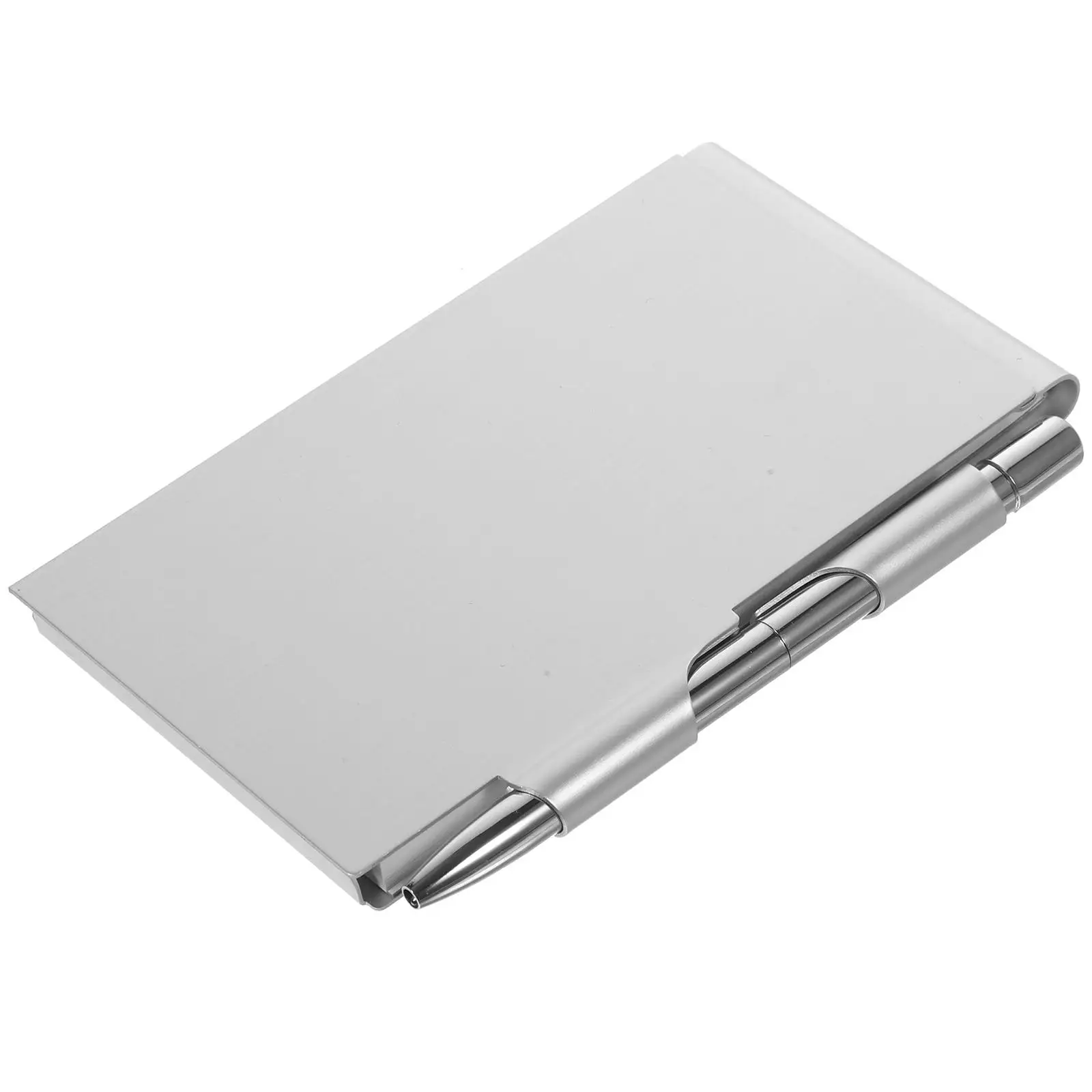 Aluminum Alloy Card Box Mini Notebook Black Metal Shell Memo Pads Portable Pocket Notepad Office School Supplies Writing Pads