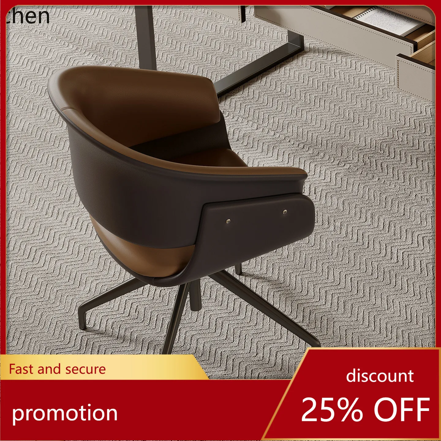 HXL Computer Chair Rotating Nail Backrest Chair Meeting Chair Desk