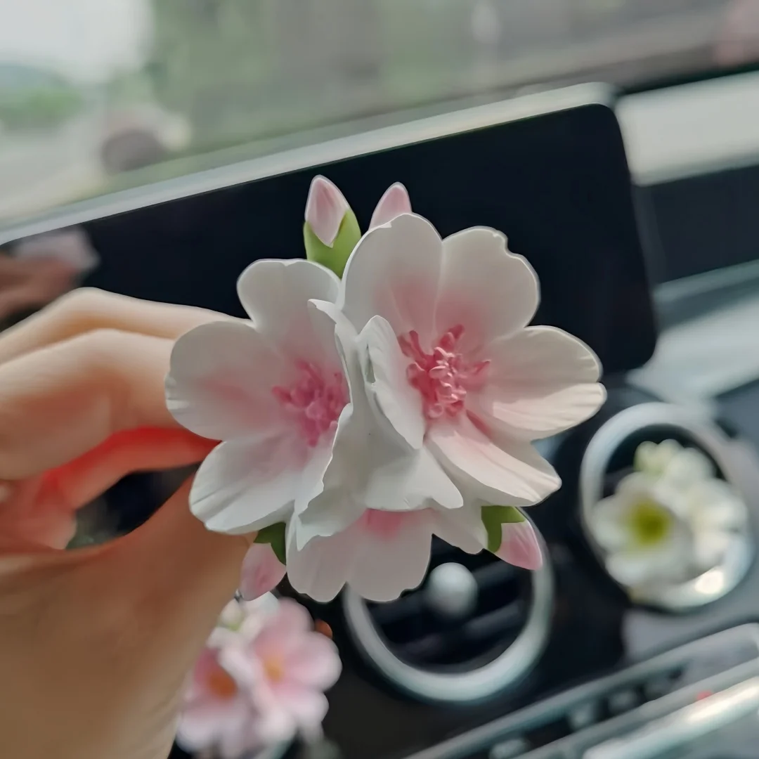 Cherry Blossom Flower Aromatherapy Gypsum Decoration Silicone Mold Handmade Candle Mold Plaster Pendant Mould