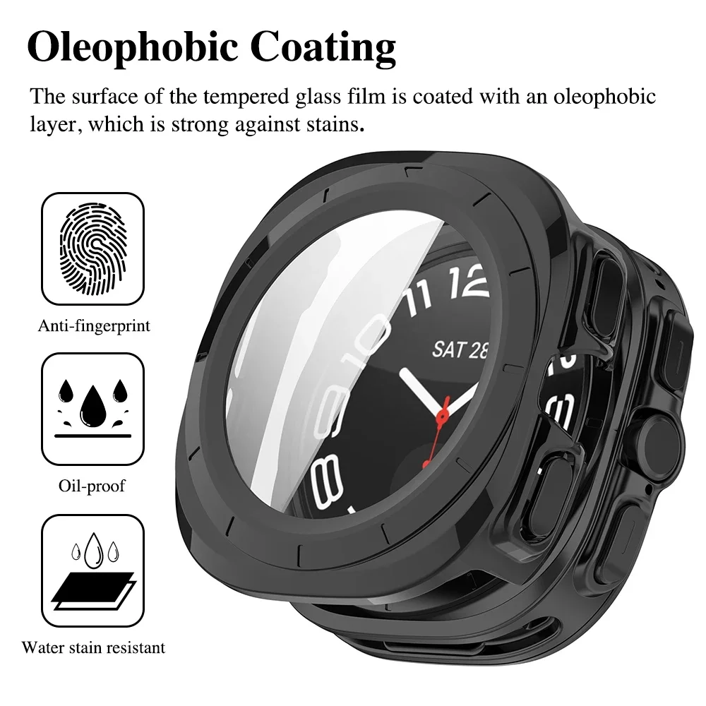 زجاج مقسى لساعة سامسونج جالاكسي 7 الترا 47 ملم ملحقات HD واقي شاشة هيدروليكي شفاف لهاتف جالاكسي ساعة الترا 47