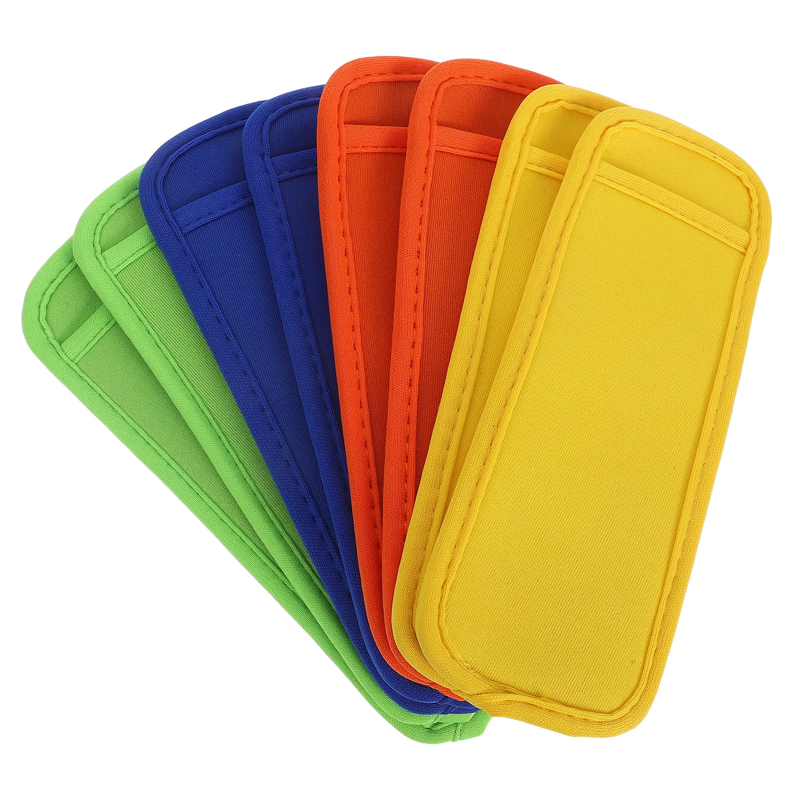 

8Pcs Insulated Holders Reusable Rubber Ice Stick Sleeves Easy Clean Freezer Pops Accessories for Family Parties