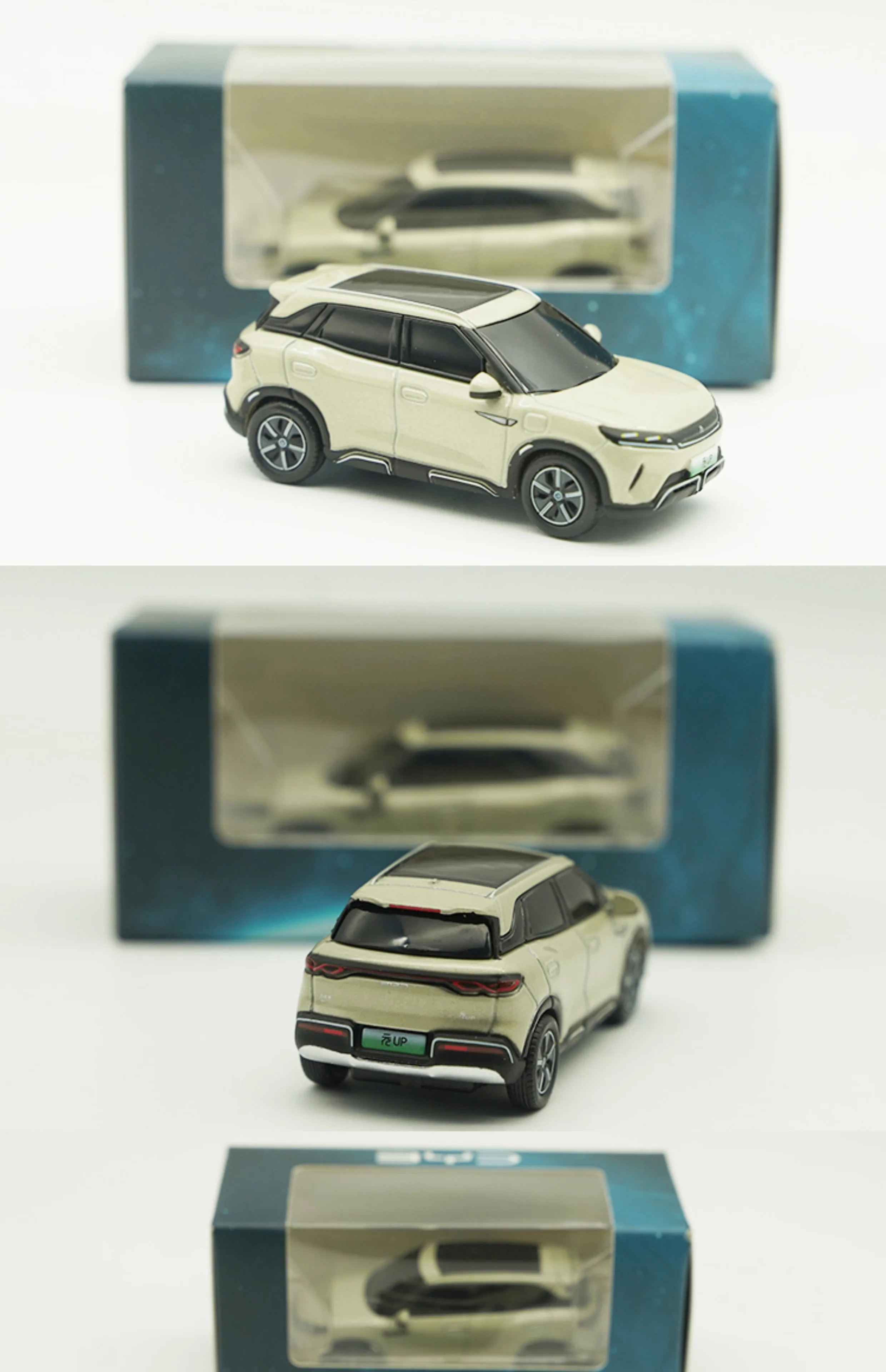 1:64 Original BYD Yuan Up Pull-back Simulation Alloy Car Model Car Model Ornament Collection Miniature Model