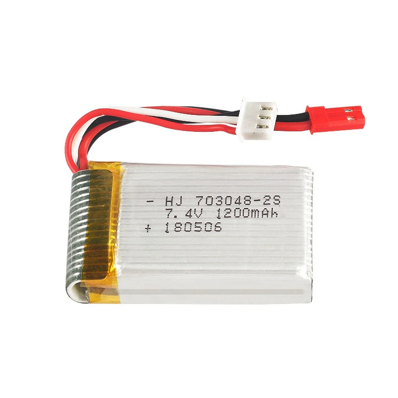 7.4V 2S 1200mAh 703048   Zestaw ładowarek Lipo do aktualizacji MJXRC X600 7.4V 1000mah 25c do zdalnie sterowanych zabawek części akumulatora