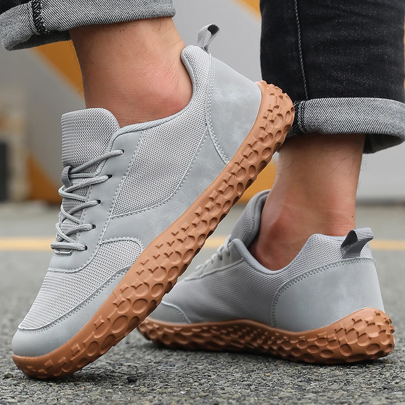 Herrenschuhe Größe 36-46, große Größen, Barfußschuhe, breite Zehenbox, 0 Drop, Casual-Sneakers, Outdoor-Minimalist-Schuhe für Cross-Country-Lauf und Walking. – Detail 13