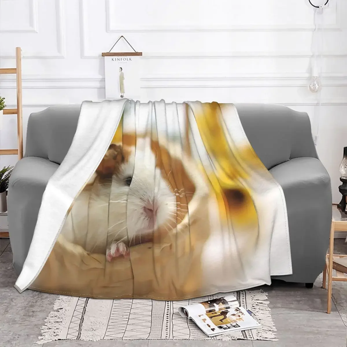 Guinea Pig Blanket Fleece Autumn/Winter Animal Cute Multifunction Ultra-Soft Throw Blankets for Sofa Outdoor Bedspreads