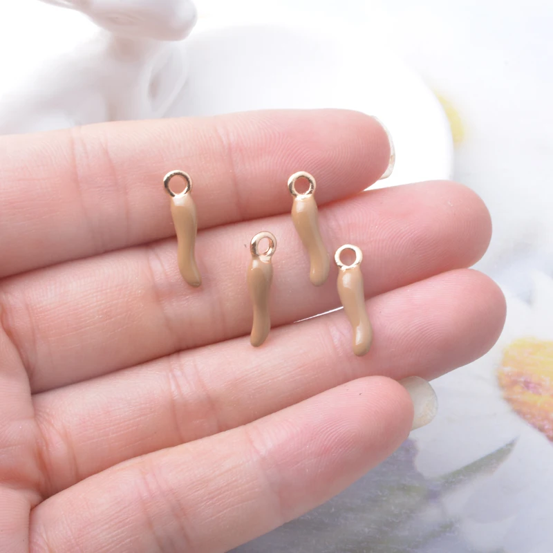 20 Stück beidseitig emaillierte Pfefferanhänger aus Legierung, rote Chili-Anhänger für DIY-Schmuck- und Ohrringherstellung – Detail 4