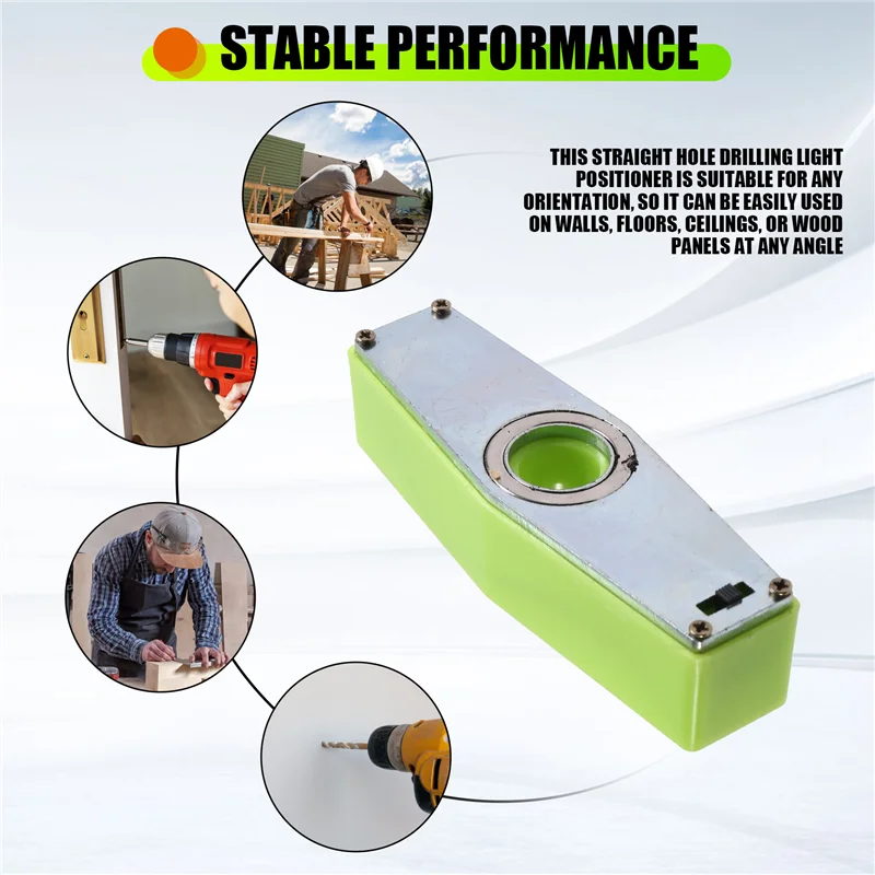ABKJ-Drill Hole Position Light Locator Straight Hole Drilling Light Drill Guide Light Locator No Blocking Viewing Drill Bit