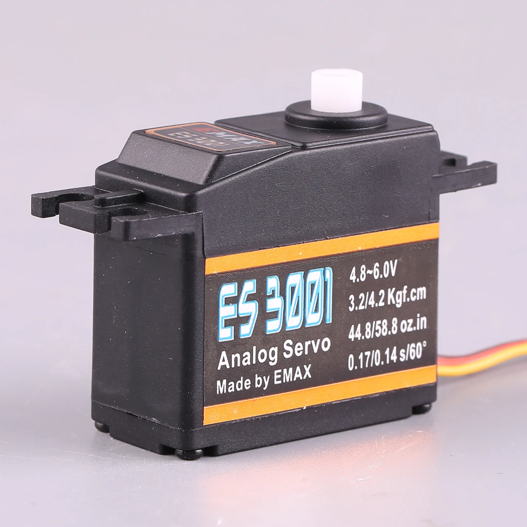 EMAX ES3001 4,8-6,0 V 43g Servo analógico estándar de engranaje de plástico para avión de barco de helicóptero RC