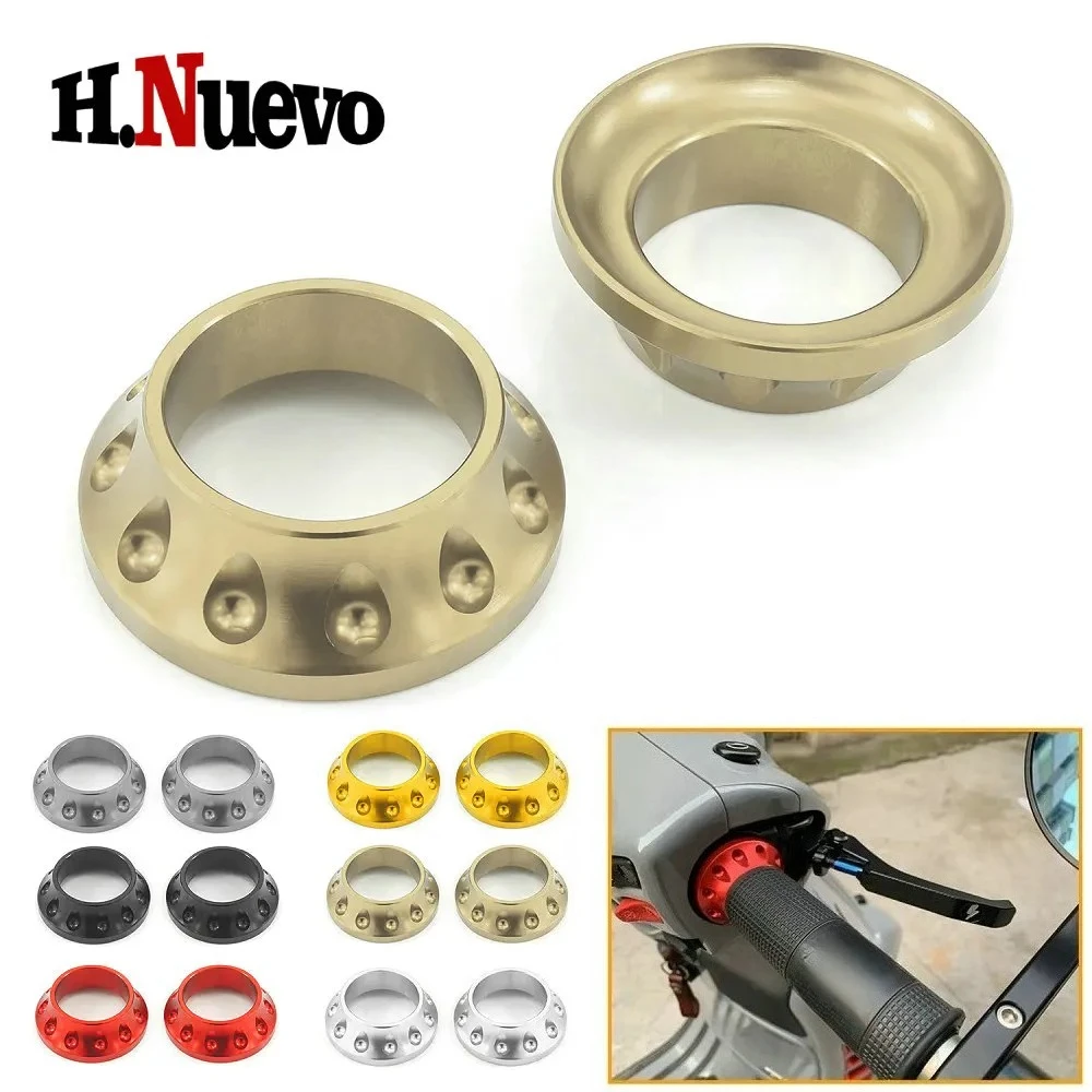 

Мотоциклетная ручка с ЧПУ, алюминиевая соединительная крышка, ручки для руля, декоративные для Vespa GTS125 GTS250 GTS300