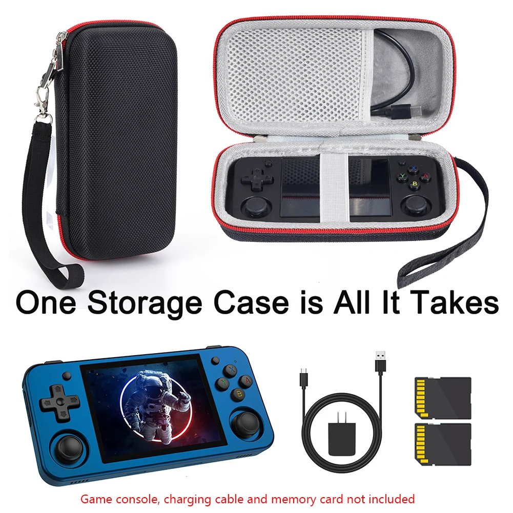 Hard Carrying Case  for Anbernic RG35XX H/RG353M Shockproof Hardshell Case Anti-Scratch Travel Carry Bag Anti-Drop with Mesh Bag
