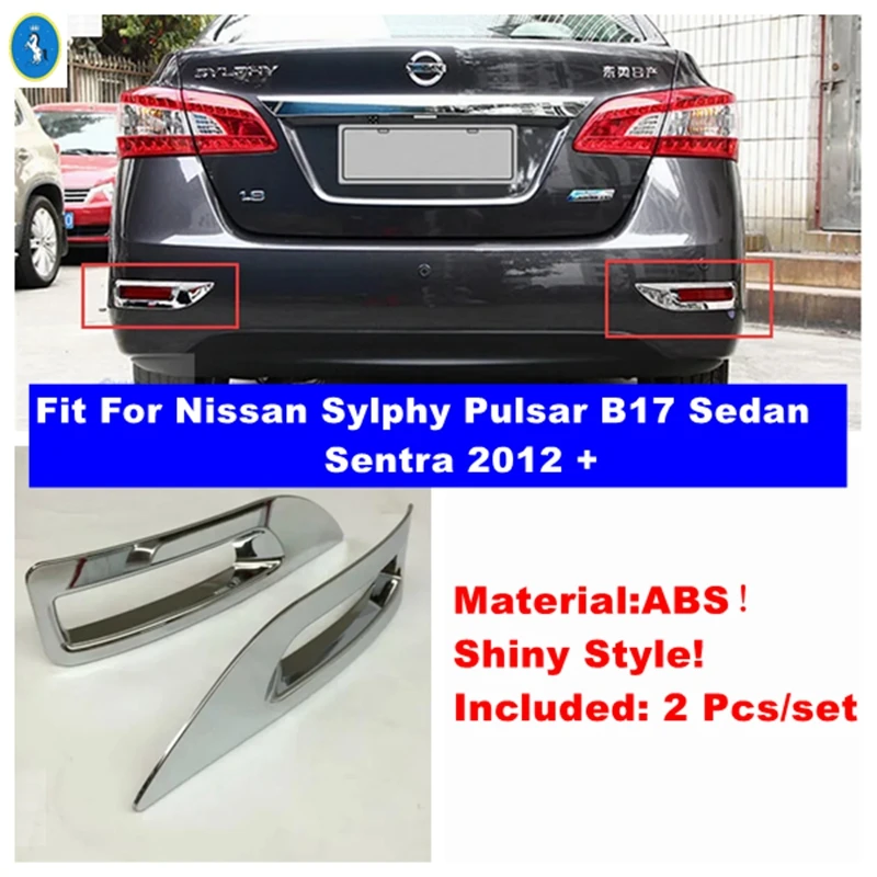 

Accessories For Nissan Sylphy Pulsar B17 Sedan Sentra 2012 - 2014 Rear Tail Fog Light Lamp Cover Trim Molding Garnish Interior