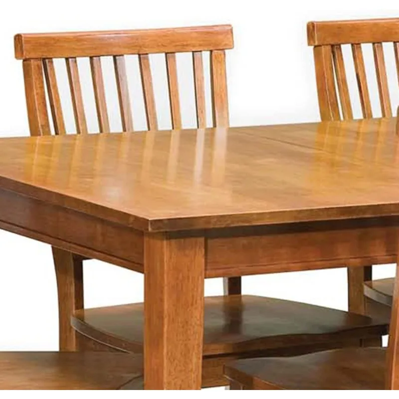 7 Pieces Dining Set A Tapered Leg Design on The Table and Open Slat Back on Each Chair and Suitable for Put on The Dining Room