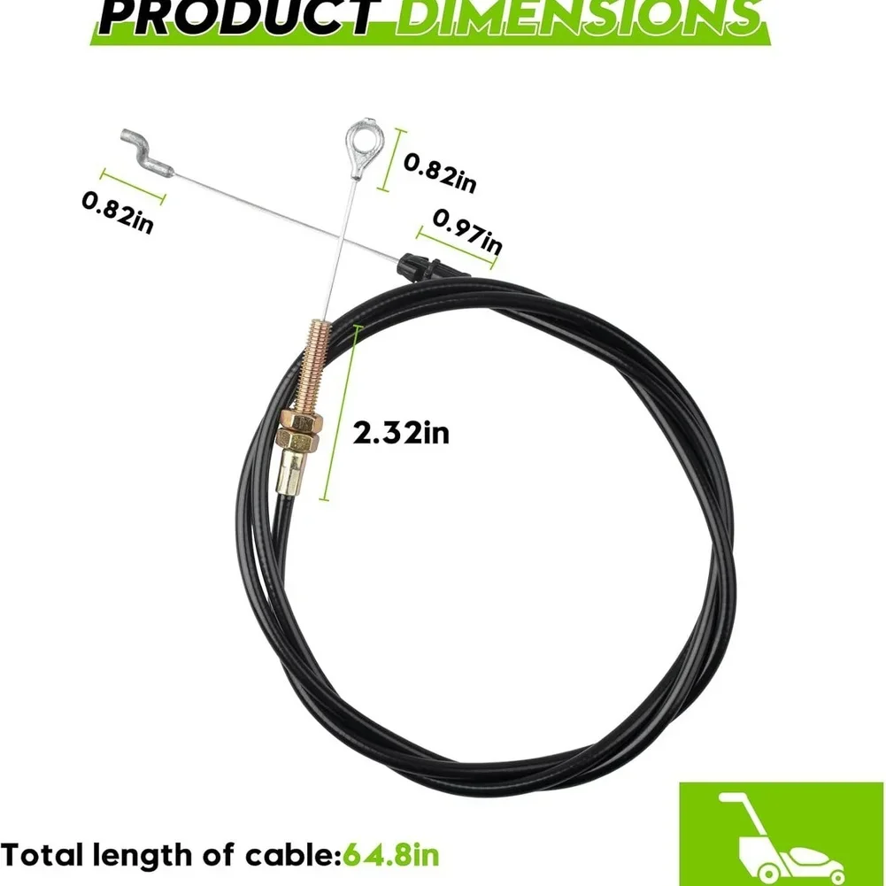

Replacement Control Cable 06921100 for ARIENS Lawn Mower Featuring Metal and Flexible PVC Design Offering Long Service Life