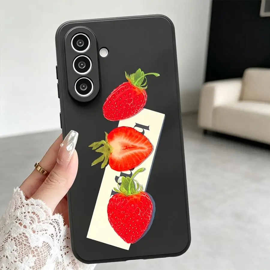Strawberry Fruit Case for Samsung Galaxy A57 A37 A23 A15 A52 A36 A73 A51 A05 A55 A53 A17 A25 A16 A06 Phone Cover A50 A12 A13 A41