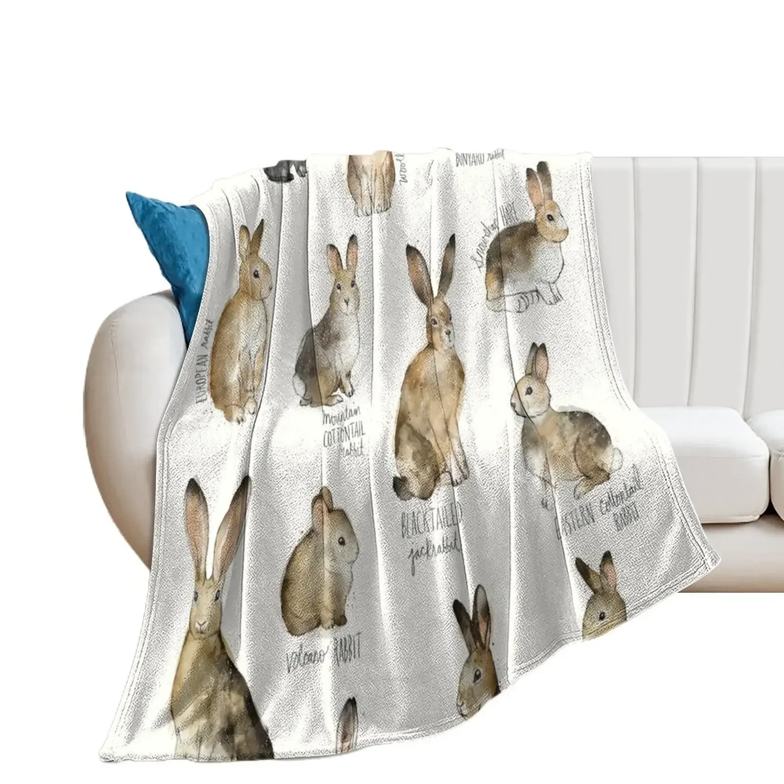 

Rabbits & Hares Throw Blanket Thins Sofa Blankets