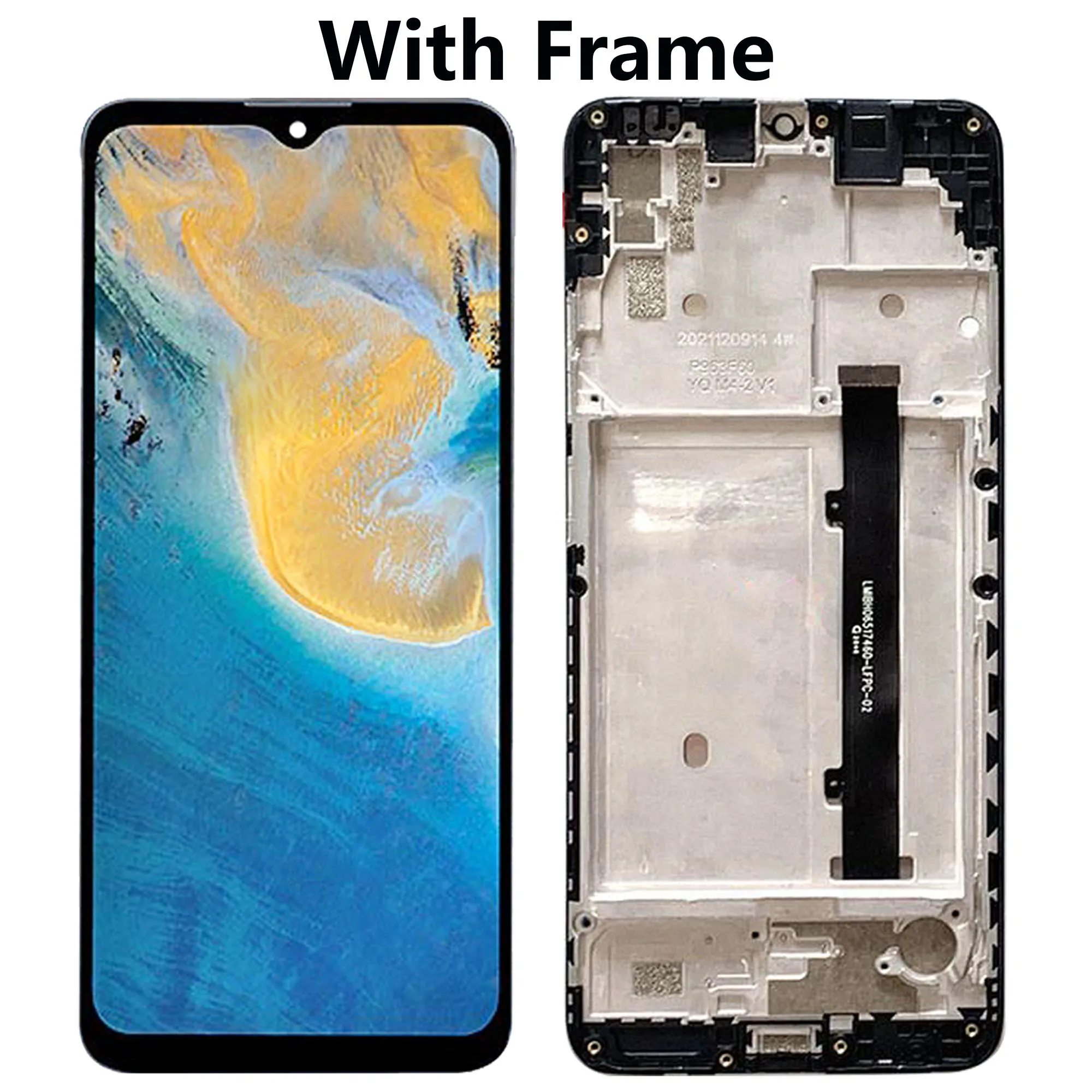 Pantalla LCD Original para ZTE Blade A51 (2021) con Marco, reemplazo de pantalla táctil, montaje de digitalizador, piezas de reparación